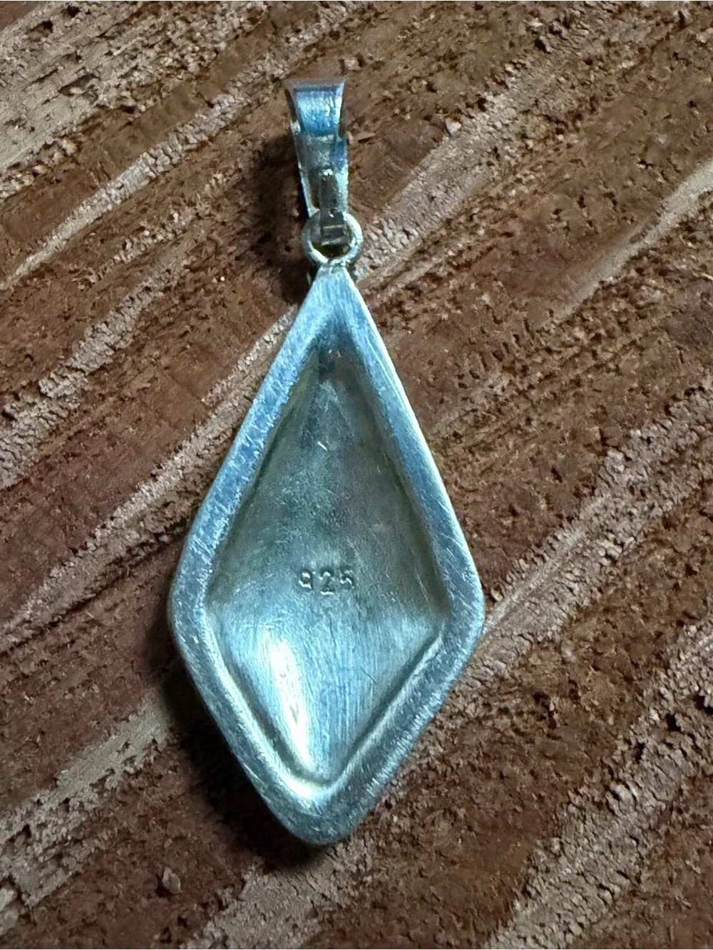Intricate Filigree Teardrop Pendant with Turquoise Accent 925 Sterling silver